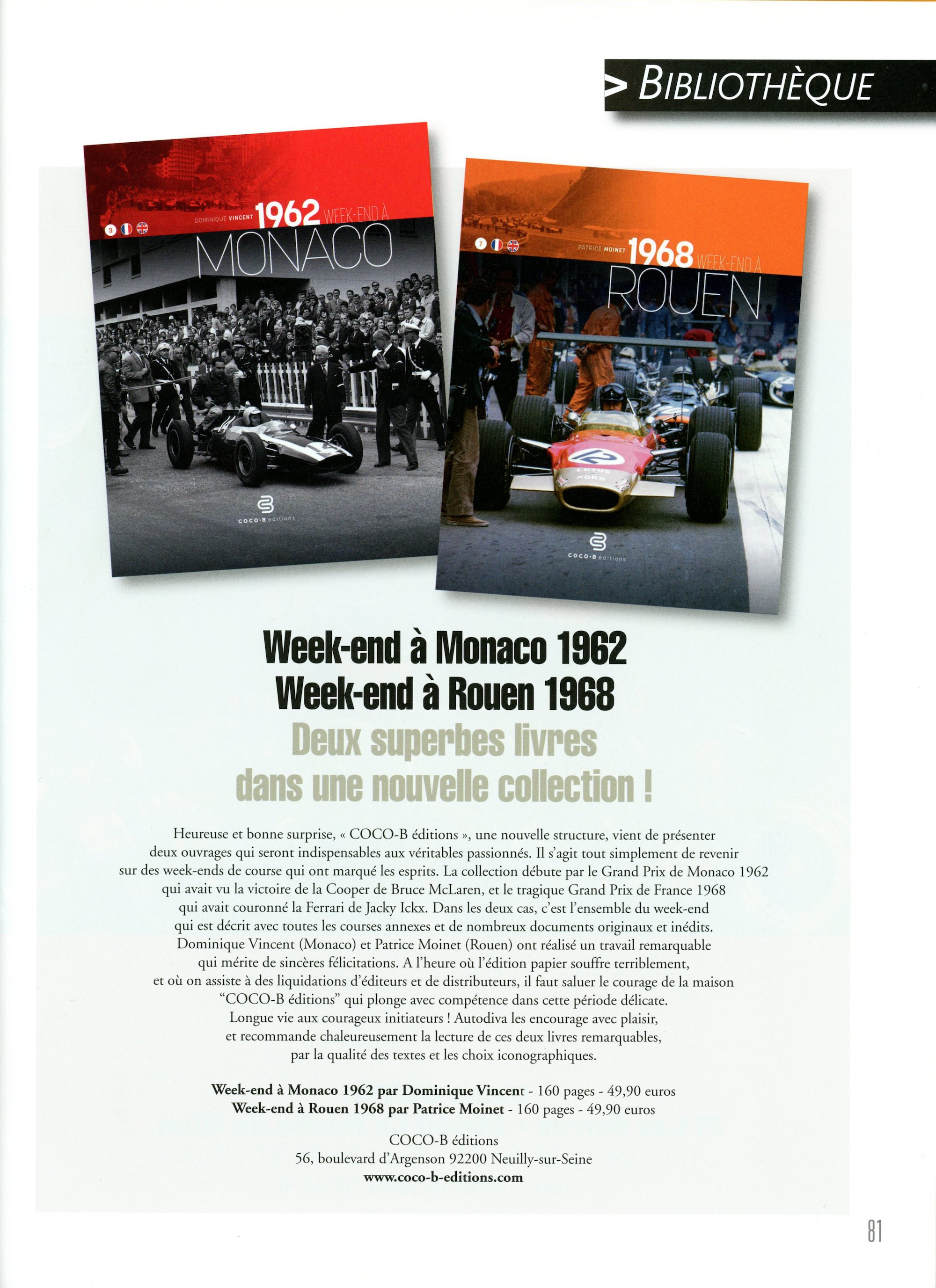 AutoDiva sur Rouen et Monaco